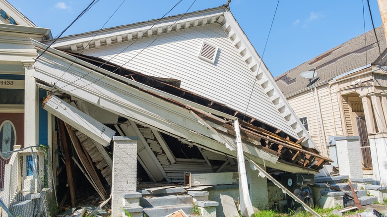 collapsed roof 