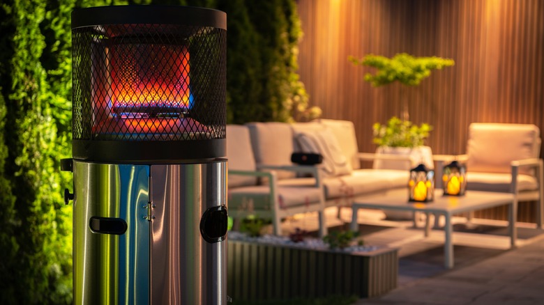 Heater on patio