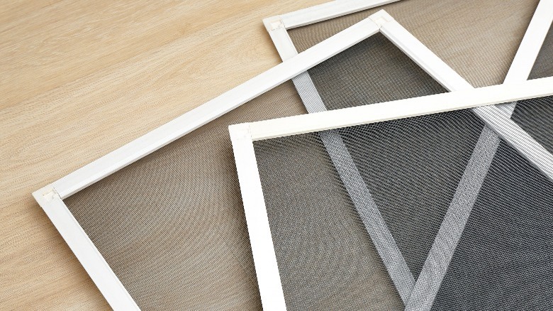 White-framed screens