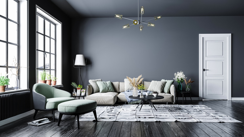 gray living room