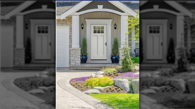 Lowe's white front door