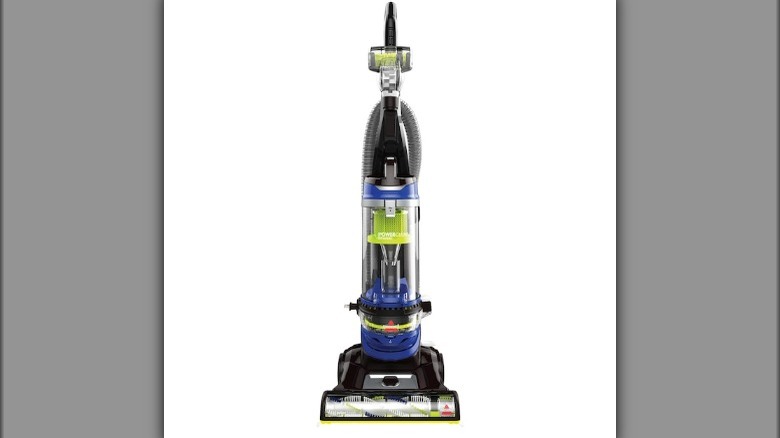 Blue upright vacuum