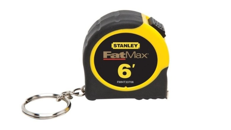 A Stanley FatMax Keychain Pocket Tape Measure