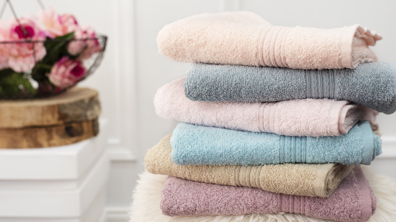 stack of towels