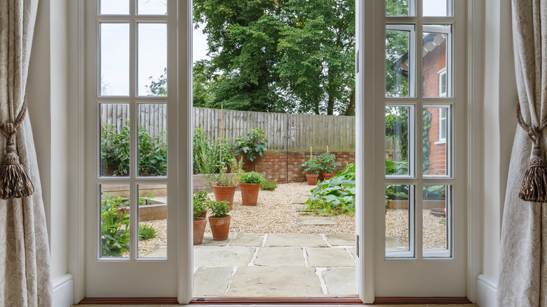 open French doors