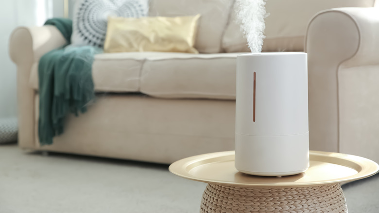 humidifier on side table