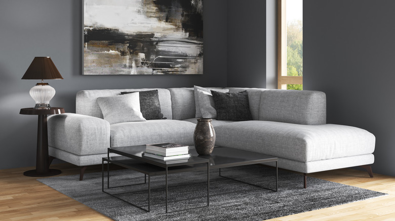 modern gray living room