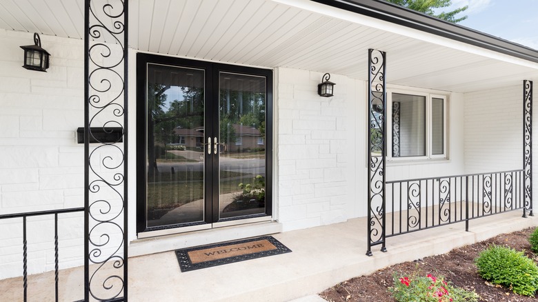 wrought iron front porch