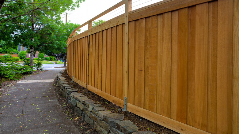 New cedar fence