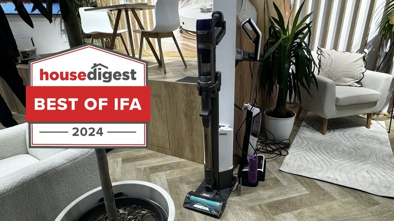 Cordless vacuum on floor