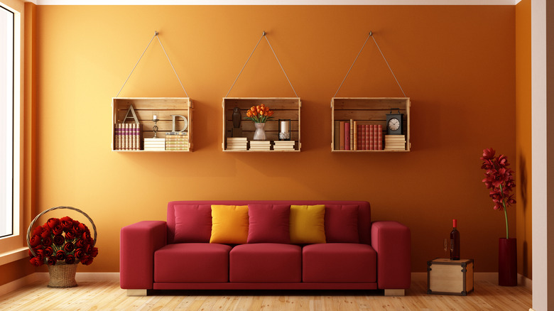 Orange living room