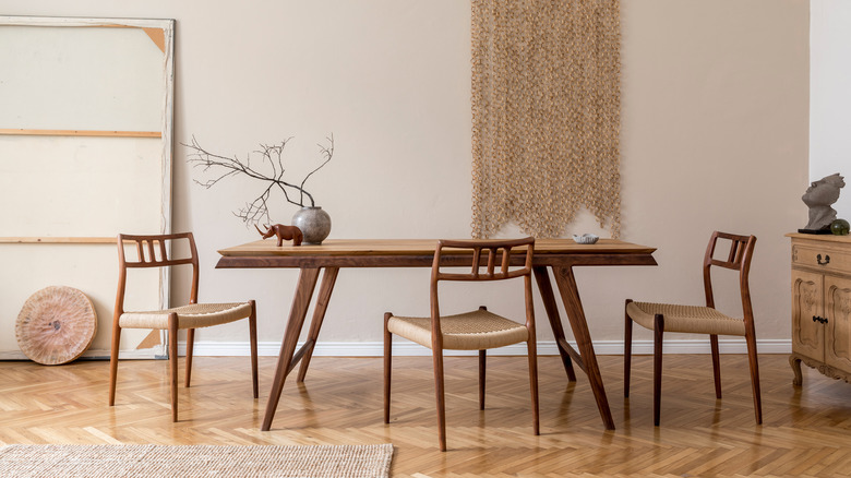 Wood Scandinavian dining chairs