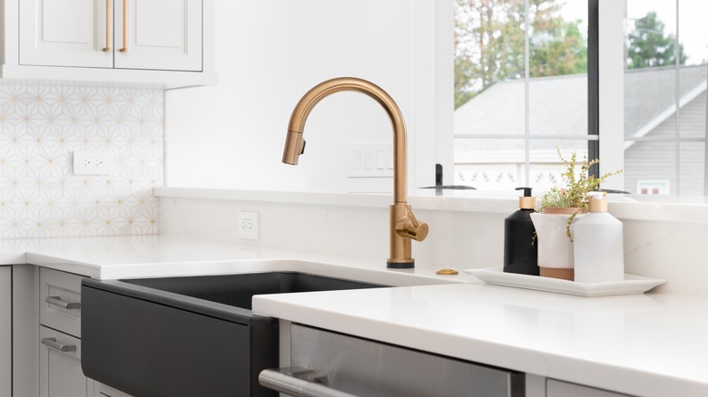 Black farmhouse sink