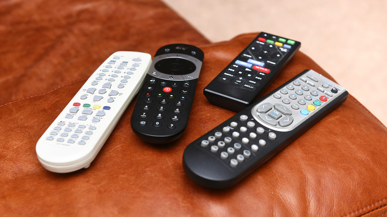 Multiple remote controls on a couch