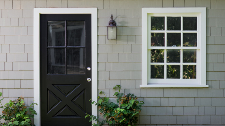 house exterior door and window