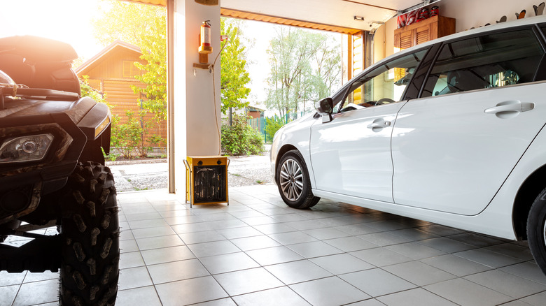 vehicles inside home garage