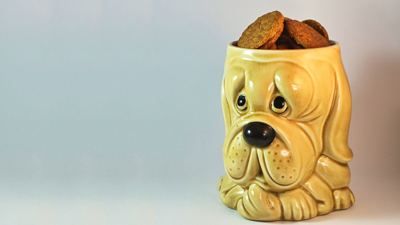 dog-shaped vintage cookie jar