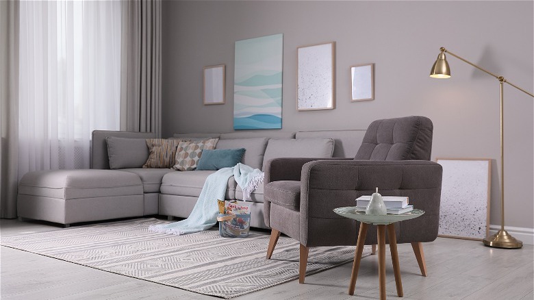 Modern gray living room