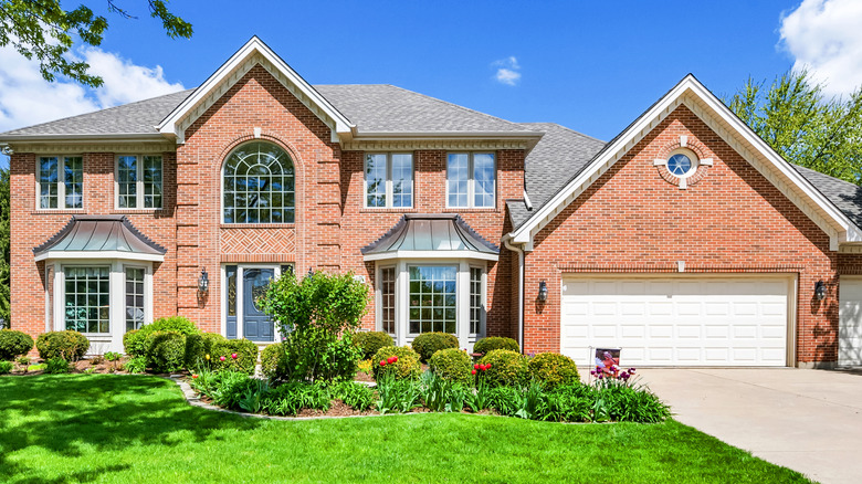 brick exterior of home