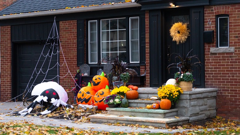 Decorated halloween house