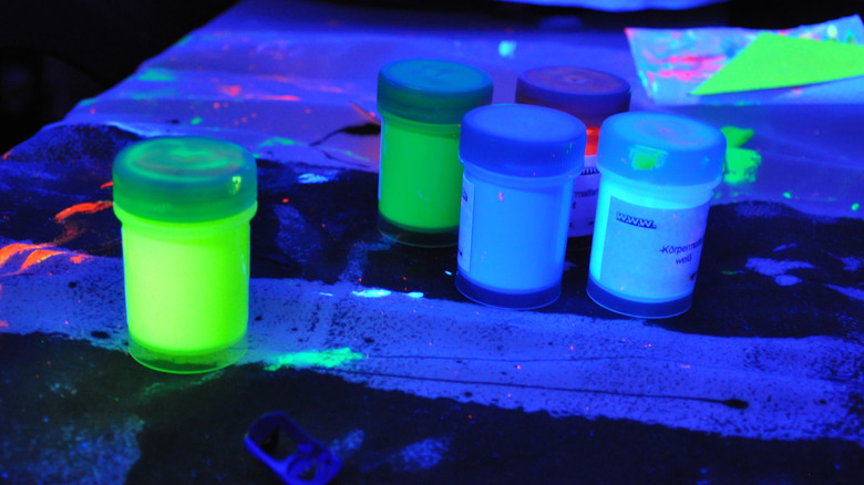 fluorescent paint bottles