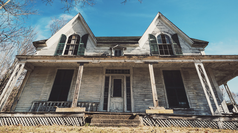 Old house with shutter windows