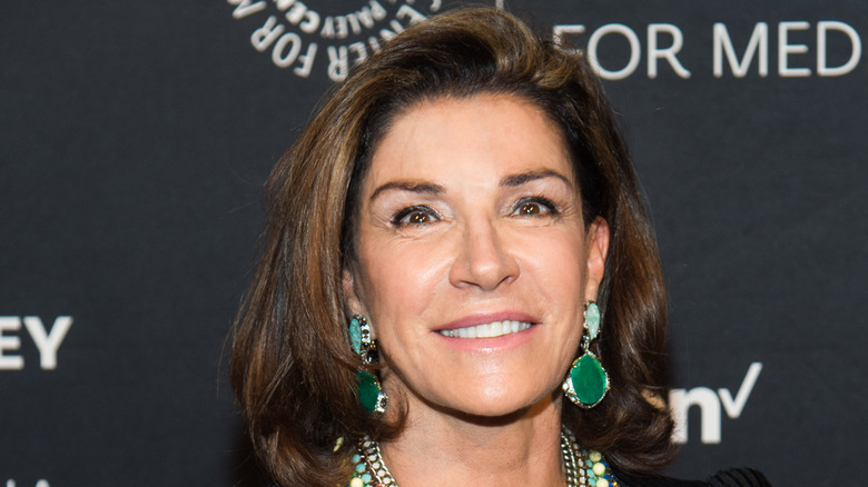 An up close photo of Hilary Farr smiling at an event