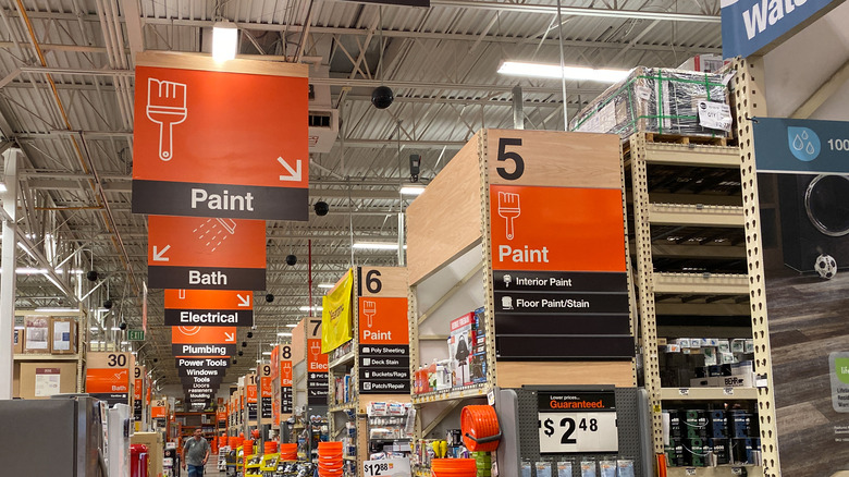 colorful signs at home depot