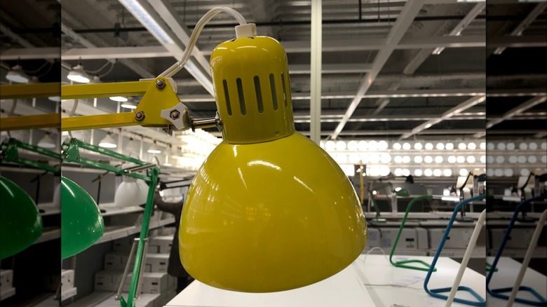 yellow IKEA TERTIAL lamp