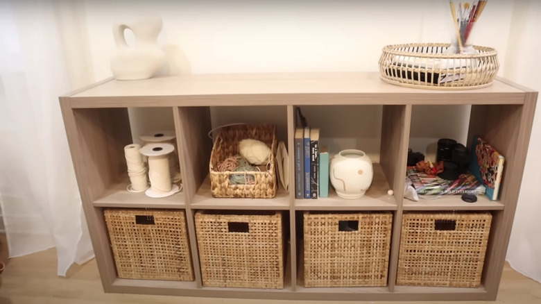 Cube storage with baskets