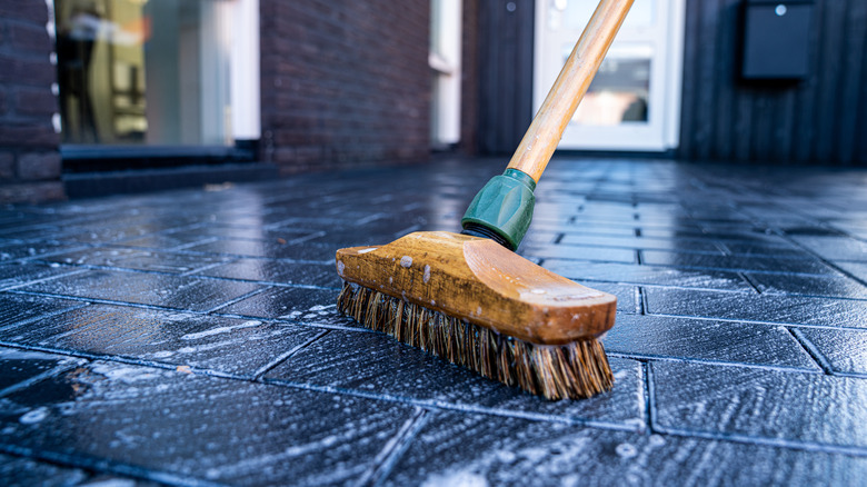 cleaning concrete floors