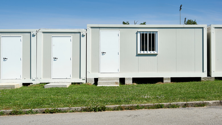 white modular offices