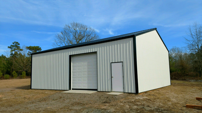 large aluminum shed