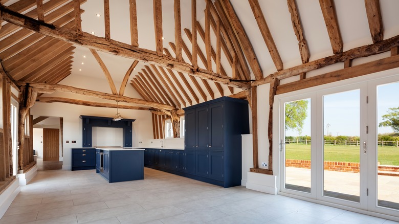 Interior of barn home