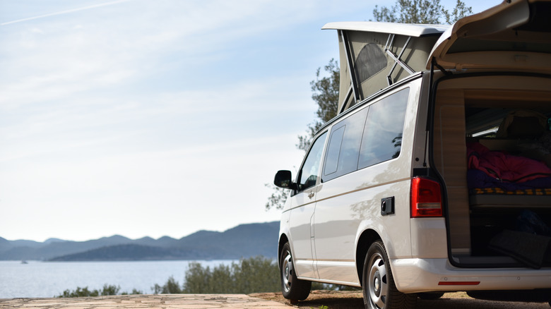 Van with pop-up top