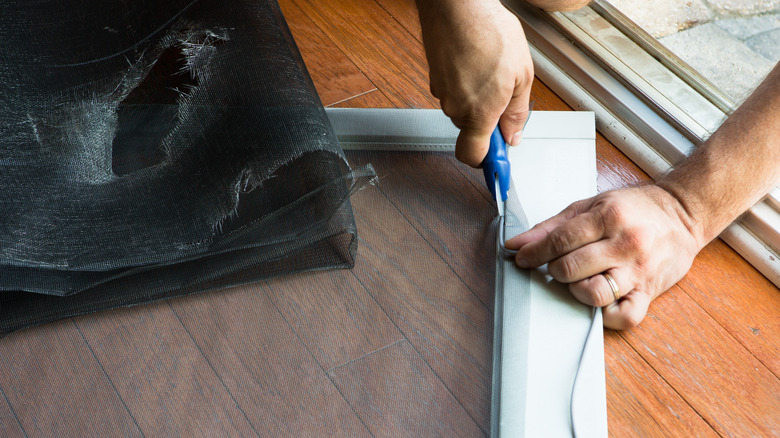 repairing a window screen