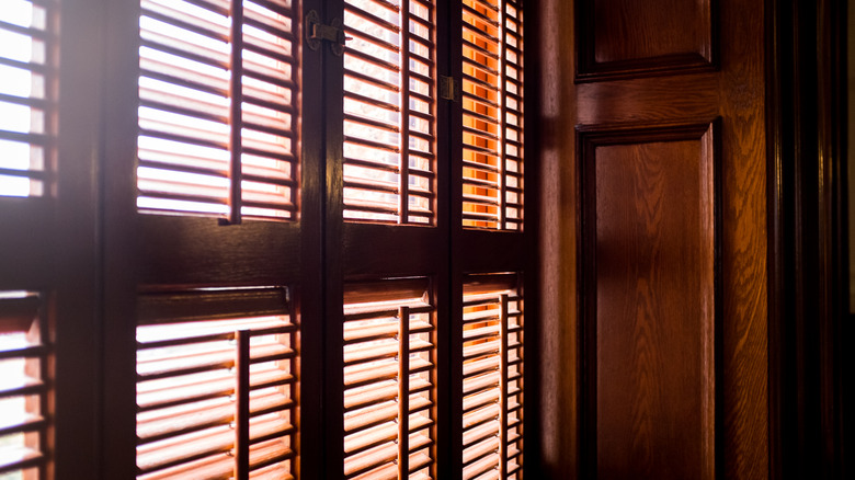 wooden window shutters