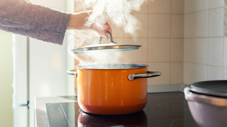 cooking on the stove