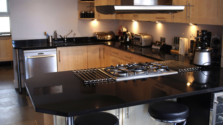 kitchen with granite work surface