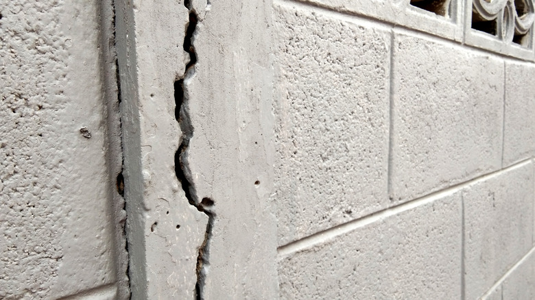 crack in a wall