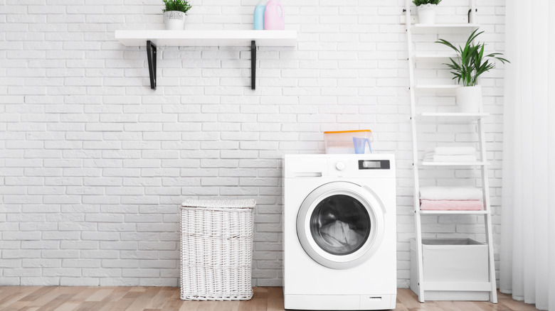 minimalist laundry room