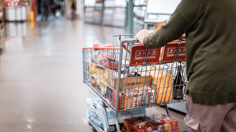 Person shopping in Costco