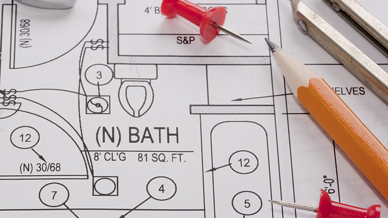 bathroom floor plan blueprint