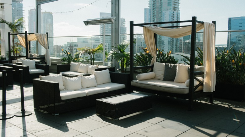 Large decorated outdoor table