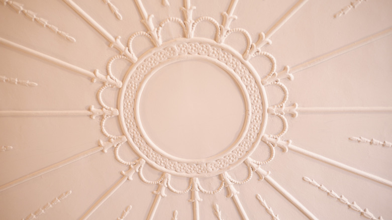 Ornately styled plaster ceiling