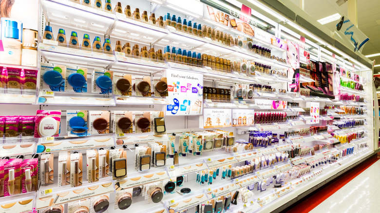 cosmetic aisle in Target