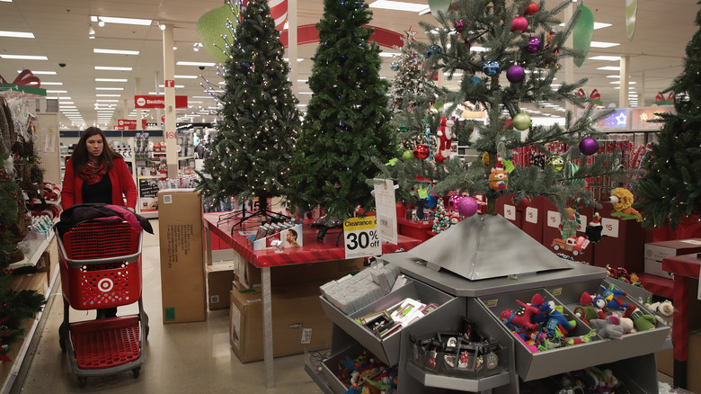 Christmas trees and holiday decorations