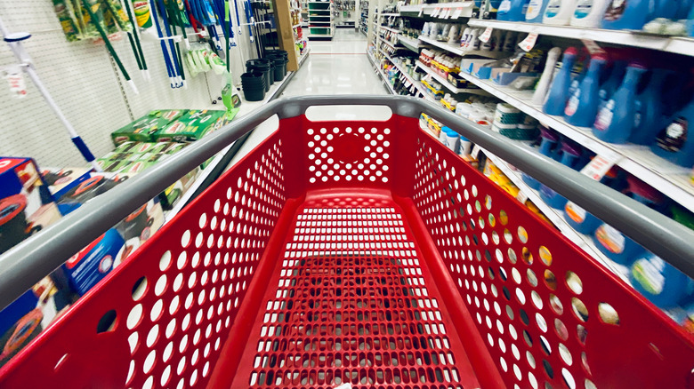 shopping cart inside Target store