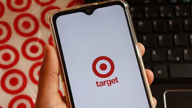 target app on phone screen