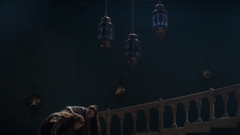 House Arryn lanterns on ceiling